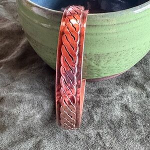 Handmade Copper Braided Cuff Bracelet